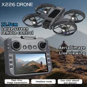 수집품 RC X226 드론 전문가용 4K HD 듀얼 카메라 LCD VR 리모컨 WIFI FPV UAV 쿼드콥터 항공 촬영 비행기