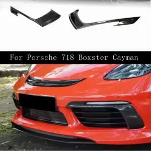 포르쉐 718 박스터 카이맨 2016-2019 982 쿠페용 프론트 범퍼 사이드 안개등 드라이 카본 파이버 에어 벤트