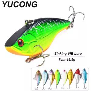 YUCONG 1PC VIB 낚시 미끼 7cm-18.5g 싱킹 하드 해안 트롤링 워블러 진동 Swimbait 시끄러운 저크베이트
