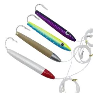 캐스트 우드 트롤링 펜슬 루어 워블러 미끼 바닷물 낚시꾼 드랙 싱킹 스틱베이트 마린 참치 보트 낚시