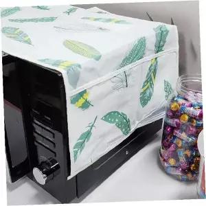 전자레인지 덮개 방수 방유 주방 가전 보호 커버 식물 패턴 청소 위생 먼지 차단