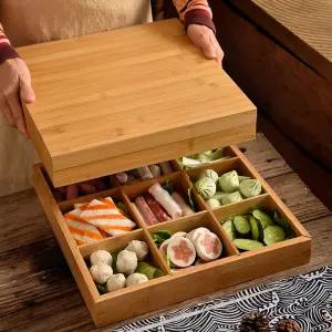 구절판 원목 일식접시 밀전병 무자기 고바찌