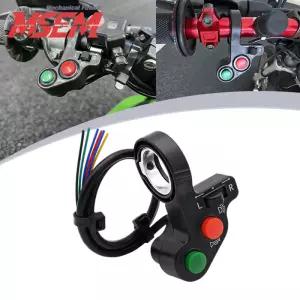 오토바이 온/오프 버튼 스쿠터 22mm 핸들바 경적 방향 지시등 조명 컨트롤러 스위치 (혼다 가와사키 KTM