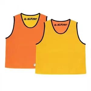 ( )스포츠조끼 스타 스포츠 양면 팀조끼 주황 노랑 L사이즈 1P 운동 유니폼 단체
