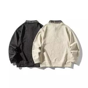 남자 빈티지 캐주얼 니트 칼라넥 봄가을 칼라 배색 맨투맨 커플 원픽3