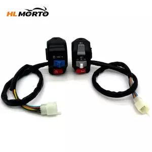 오토바이 핸들 바 스위치 비상 점멸기 안개등 경적 방향 지시등 전기 시동 컨트롤러 단추 22mm 7/8 인치