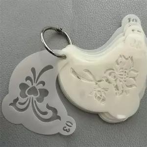 20개 재사용 가능한 페이스 페인팅 스텐실 - 내구성이 뛰어난 애완동물 플라스틱 다양한 꽃무늬 거미줄