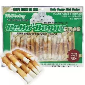 강아지 닭가슴살 고기말이 비스켓 300g 영양 스틱
