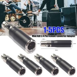 미니 XLR 3 4핀 암 컨버터 어댑터 커넥터 오디오 블랙 마이크 장비