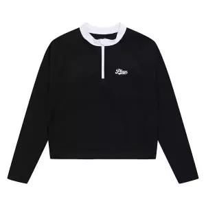 [소이]23M0459-38 블랙 반집업 크롭 래쉬가드티_SH