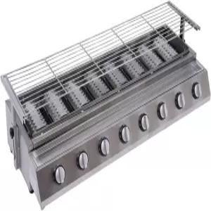 테이블탑 그릴 상업용 LPG 바비큐 휴대용 8개의 독립적인 버너와 스위치가 있는 전문 높이 조절 가능한