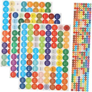 BCOATH 4세트 롤러 병 및 보관 용기용 아로마 테라피용 다양한 스티커의 에센셜 오일 캡 라벨을 쉽게