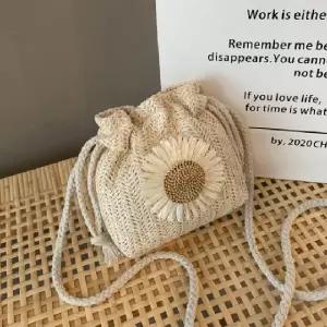 [모아픽] 밀짚 크로스백 여름 라탄 미니백 여성 가방