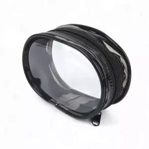 화장품파우치 다용도가방 지퍼형 보관 타원형 PVC 미니 파우치 투명