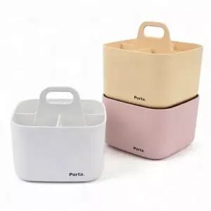 적층 바구니 손잡이 미니 소품 주방 욕실 화장품 정리 수납함 파스텔 컬러