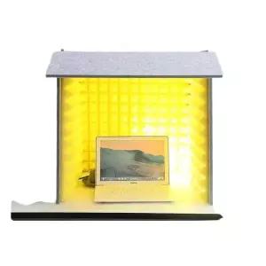 소형 탁상용 이동식 연습 녹색 60x60x60 소음 방음부스 방송