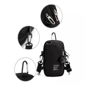 (색상 블랙)다용도 숄더 가방 고리 미니 파우치 크로스 여행용