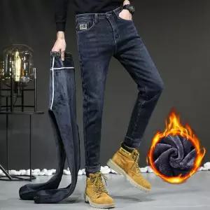 남사친 봄가을 청바지 기모 겨울용 일자핏 스키니진 슬림핏팬츠 데일리룩 윈드스토퍼 따뜻한 인기3