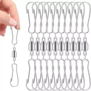 윈드 스피너용 10Pc 회전 고리 스테인리스 스틸 360도 차임 부품 윈드록 스피너 랜턴 및 플랜트에