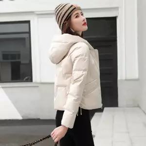 포뇨 여친 슬림핏 화이트오리털 코트 숏패딩 올 OPH3