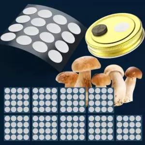 버섯 재배용 ZHANXUBIO 멤브레인 필터 스티커 20mm 0.2um 강력 접착 디스크 20mm 160개