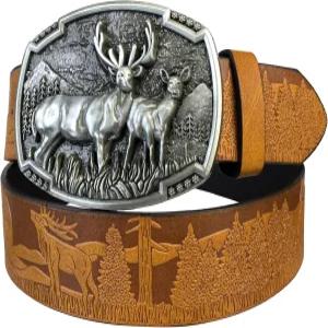 남성용 TOPACC 웨스턴 벨트 여성용 버클 카우걸 카우보이 가죽 컨트리 청바지 바지 선물