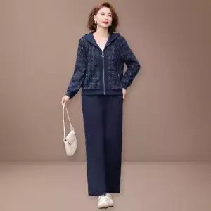 손오공 여성용 춘추 투피스 트레이닝 트레이닝복 긴팔세트 코트 세트 데일리룩 KUK3