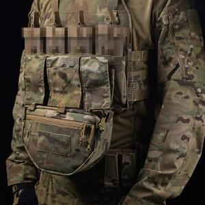 플레이트 캐리어 호환 및 가슴 장비 사냥 액세서리용 내구성이 뛰어난 딱정벌레 언더벨리 파우치 사용