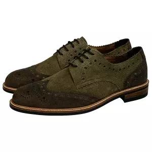 RHJ-52-54 카키 스웨이드 남자구두 수제화 맞춤구두
