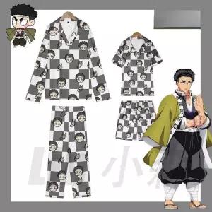 귀멸의 칼날 파자마 수면잠옷 캐릭터 남성 여성 긴팔 파티 어린이 이메지아 교메이