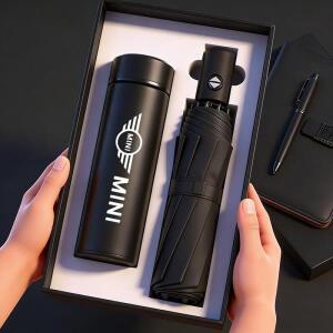 미니워크스 원 쿠퍼 JCW R60 R59 R58 R57 R56 R55 R53 R52 F55 F56용 차량용 스테인리스 보온컵 자동 접이