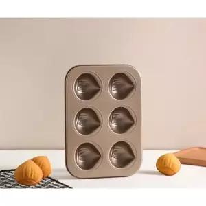 밤마들렌 틀 화과자 홈 6구 쿠킹 케이크 몰드