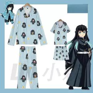 귀멸의 칼날 수면잠옷 홈웨어 여름 긴팔 봄 반팔 어린이 남성 토키토 무이치로