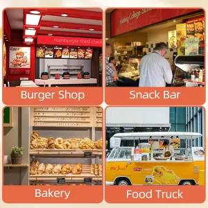 패스트푸드 레스토랑에서 브라우닝 EGO 1400 슬라이스/시간을 굽는 하카 커머셜 버거 머신 버티컬 2000W