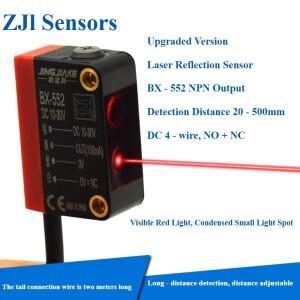 BX-552/552P 사각 레이저 광전 스위치 확산 반사 원거리 및 근거리 조정 가능 콘덴서 작은 광점 빨간색