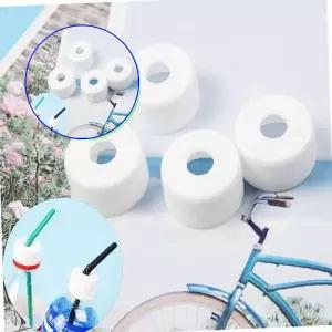 쌍문상회 안전뚜껑 흘림방 어린이 음료보관 캡5P 빨대꽂이