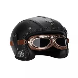 빈티지 반모 헬멧 크루즈 고글 스냅백 하이바 그레이 전기 클래식 바이크 레트로