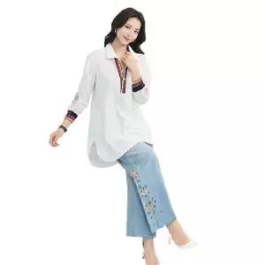 [NS홈쇼핑](이)레이스 자수 소매 밴딩 셔츠[35787876]