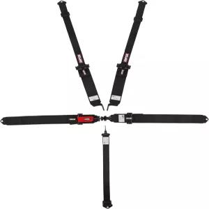 심슨 레이싱 29063BKH1X 하네스 5점 래치 및 링크 볼트 인 풀 다운 55인치 L 롤바 마운트 블랙 각각