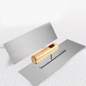 콘크리트 마감용 미장칼 나무 손잡이 망간강 두꺼운 평면 시멘트 퍼티 도구