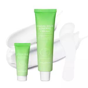 여성용 무통 페이셜 제모 크림 - 진정 크림이 포함된 민감성 피부 2-in-1 키트 어퍼 립 턱 헤어 리무버