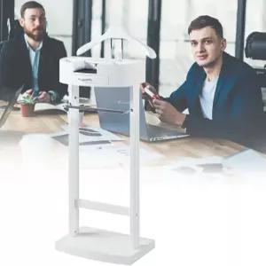 LWJQRSP 다기능 발렛 스탠드 견고한 나무 바닥 스탠딩 옷걸이 바지 선반 및 수납 공간 43.1x34.2x106.6cm