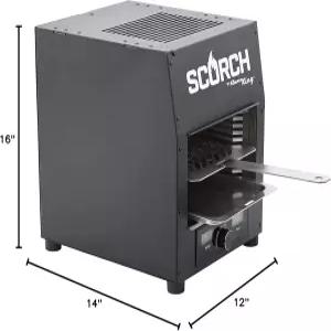 실내용 플레임 킹 스코치 무연 적외선 전기 브로일러 주방 카운터에 장착 가능 단열 트레이 블랙 제공