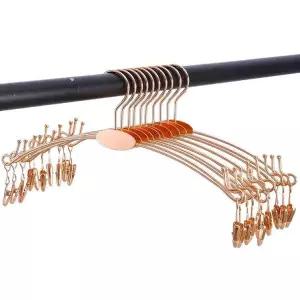 옷걸이 철제 로즈골드 란제리 10개 집게옷걸이 속옷 발레복 글로시 발레스커트