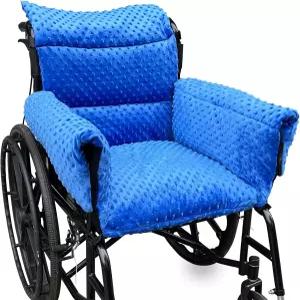 젤라시 휠체어 시트 쿠션 - 전체 팔걸이 커버가 있는 두꺼운 의자 패드 허리 압력 및 미끄럼 방지 꼬리뼈
