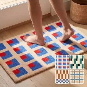 [1+1] 레트로 극세사 발매트 인테리어 논슬립 사각 매트