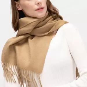 목도리 여성용 롱 머플러 울 소재 사각 스카프 넥워머 간절기 숄