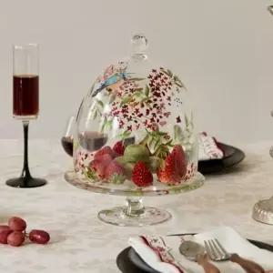 케이크 트레이 유리 공예 투명 스탠드 돔 커버 디저트 과일