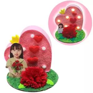 카네이션 하트 무드등 (건전지 포함) (5인용) 어버이날 스승의날 감사 선물