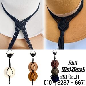 북유럽 스타일 손으로 짠 코튼 로프 걸이식 모자 정리함 디스플레이 랙 보관 캡 거치대 스카프 행어 벽 장